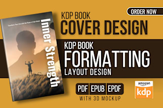 book and ebook formatting and layout design, cover and ebook design for amazone