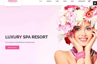 create your salon, spa custom website