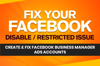 fix issues or set facebook ad account and business manager