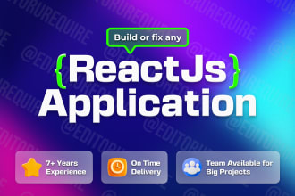 be your expert reactjs developer full stack developer frontend developer