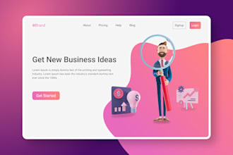 design clean, modern landing page ui ux on figma