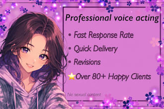 record a female voice over