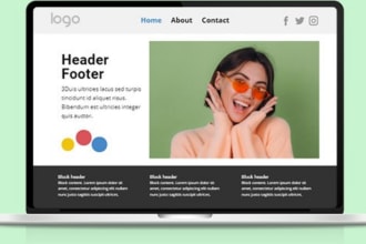 fix, developed header and footer in wordpress