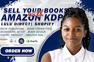 set up shopify lulu direct format amazon kdp kindle ads ebook book publishing