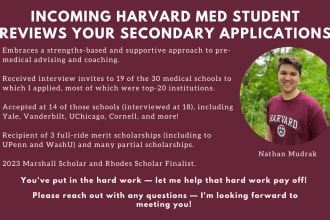 review and edit your medical school secondary essays