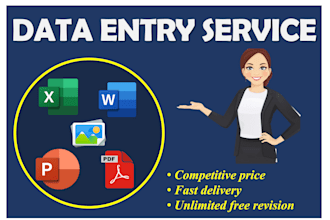 do data entry, copy pasting, typing work, excel data entry jobs