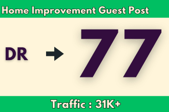 do home improvement guest post backlinks on real estate blog