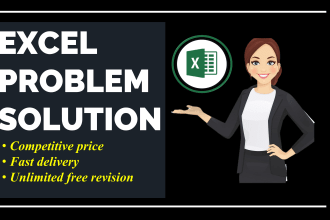 solve any excel problems, fix excel formulas charts and graphs errors