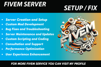 create or fix a esx fivem server with premium scripts