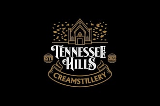 tennessee hills creamstillery logo design