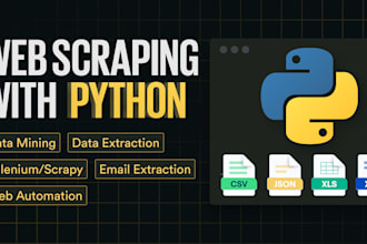 do fast and reliable web scraping, data scraping, and selenium automation