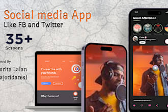 social media app like fb, twitter x, linkedin
