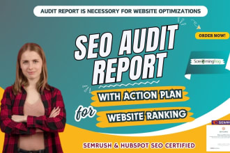 create SEO audit report website analysis with an action plan for ranking