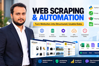 do data scraping for amazon, ebay, zillow and web scraping with python