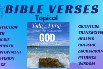 prepare bible verses and christian quotes and stories of your choice