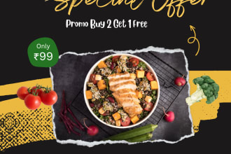 create professional food poster designs