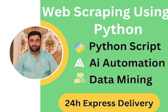 do python web scraping, data extraction and web automation