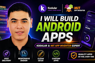 create professional android apps using mit app inventor, or kodular