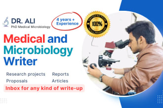 do professional medical research writing as a dr in medical microbiology