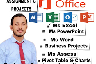 do urgent ms excel,ms word assignments,projects and powerpoint presentations