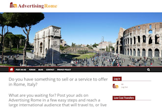 publish an article on a new page on my rome website