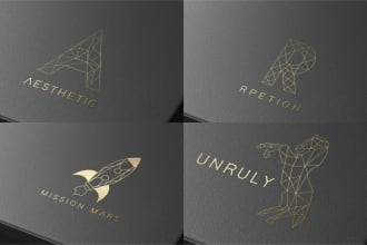 design animal geometric polygonal golden business logo