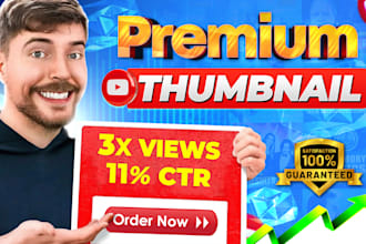 design clickbait attractive eye catchy youtube thumbnail