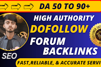 provide 200 forum posting backlinks, high authority google dofollow da 90 plus