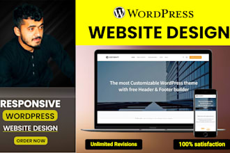 design or redesign wordpress business website, blogging or ecommerce web design