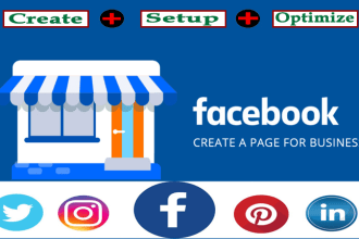 create facebook business page, setup and optimize