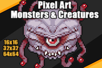 create monsters in pixel art
