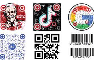 design a professional custom qr code with your logo, website, or any link