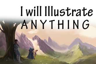 illustrate draw or design any character or scene for a story game or concept
