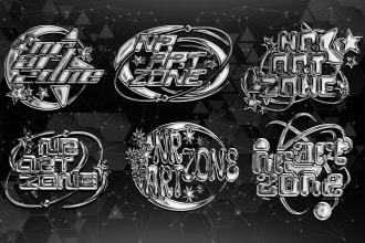 create chrome y2k, streetwear design
