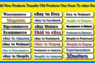 add new products any ecommerce store or transfer old products one to other store