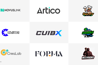 do unique modern minimalist business logo design for brand