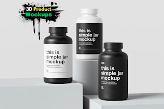 model premium 3d product mockups in adobe dimension