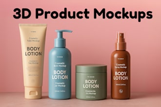 model premium 3d product mockups in adobe dimension