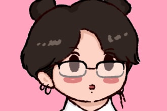 make a cute doodle art of real image or any character