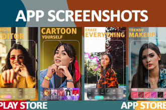 screenshots design for play store and app store