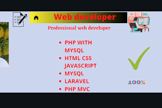 develop quality PHP and laravel websites for you