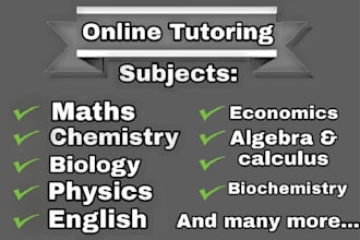 help you in any task related to maths, chemistry, physics and biology