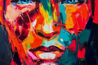 draw abstract art colorful digital oil painting portrait for you