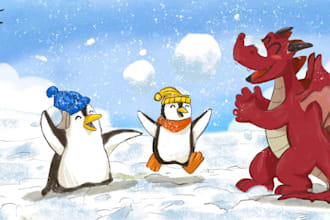 draw a whimsical illustration for children book