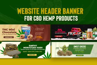 do web header banner design, slider, cover for hemp product website
