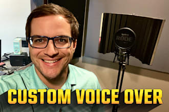 record an american male voice over or radio skit