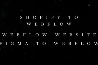 convert your shopify site to webflow and webflow to shopify, webflow website