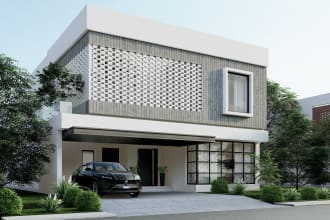 do revit, sketchup model and lumion d5 architectural rendering