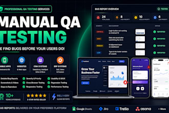 do manual android app testing, website testing, CRM and erp QA testing