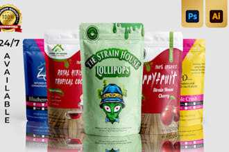do label, cosmetic package, box, and pouch design